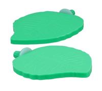 YARNOW 2pcs Leaf Shaped Bird Perch Platform Material Durable Stand Up Bird Perches for Parrots Cockatiels and Budgies Cage Accessories Resting Station