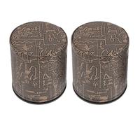 YARNOW 2pcs Lightweight Wear Resistant Dice Cups with Leather Shell and Plastic Liner Supple Dice Holders for Party and Entertainment