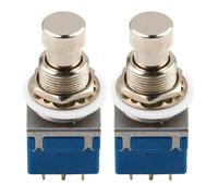 YARNOW 2pcs Metal Effects Switch True Bypass Footswitch Replacement for Guitar Pedal Stomp Box for Electric Guitar Effects Pedals and Studio Stage Performers