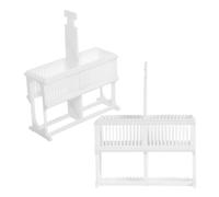 YARNOW 2pcs Microscope Slide Storage Rack for Laboratory Use, Plastic White Holder with Large Capacity and Versatile Use, Suitable for Organising and Staining Microscope Slides