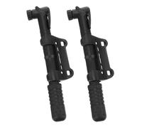 YARNOW 2pcs Mini Bicycle Air Pump, Bicycle Pump Mini Manual Black Nylon Abs for Road Bike and Mountain Bike, Cycling and Emergency Use