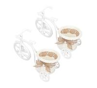 YARNOW 2pcs Mini Bicycle Woven Flower Basket for Flower Girl Baskets Hanging Planters Woven Material Versatile Storage for Home Decor Garden Use