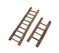 YARNOW 2pcs Mini Wooden Ladder Handcrafted Miniature Dollhouse Staircase for DIY Micro Landscape Decor Compact Decorative Stairs for Dollhouse Furniture and Garden Accessories