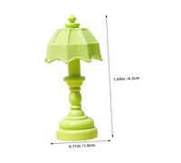 YARNOW 2pcs Miniature Desk Lamp Model for Dollhouse Decorative Mini House Table Light Realistic Bedroom Lamp Accessories for DIY Craft Photo Prop Green Yellow