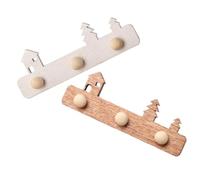 YARNOW 2pcs Miniature Doll House Hooks Sturdy Wall Hanging Storage for Tiny House Decor No Damage to Clothes for Doll Lovers White Brown