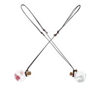 YARNOW 2pcs Modern Art Glass Car Hanging Perfume Bottle Pendants Essential Oil Diffuser Suspended from Rear-view Mirror Decorative Ornament for Car and Kitchen