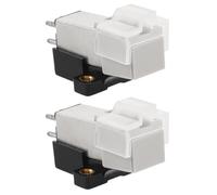 YARNOW 2pcs Moving Magnet Cartridge Stylus for Turntable At3600l, Magnetic Record Player Needle Replacement, Compatible Vinyl Phonograph Needle for Dj and Home Use