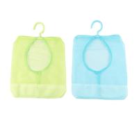 YARNOW 2pcs Multipurpose Mesh Clothespin Bag with Pp and Polyester Material, Convenient Clothesline Bag for Bathroom or Hanging the Door, for Underwears and Little Random Color