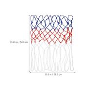 YARNOW 2Pcs Outdoor Basketball Nets 50Cm Tri-Color Nylon Heavy Duty Basketball Replacement Nets 12 Loops for Practice and Game Use