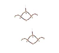 YARNOW 2pcs Parrot Rotating Swing Toy Cage Plaything for Parrots Cockatiels and Budgies Safe and Practical Exercise Easy to and Install Natural Look for Your Bird Entertainment