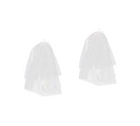YARNOW 2pcs Pet Crown Veil for Dogs Elegant Wedding Headpiece Soft Gauze Material for Pet Weddings and Special Occasions Adorable Dog Hair Decoration