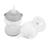 YARNOW 2pcs Pet Milk Feeder Bottles for Kittens and Small Animals, Silicone and Pp Material, Gentle on Delicate Mouths with Better Control of Milk Flow, for Travel and Trips