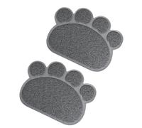 YARNOW 2pcs Pet Supplies Water Water Mat for Cats Cat Stuff Pet Food Mat Food Washable Waterproof for Litter Pad Feeding Thickened Anti-skid Dog Pad Grey Pvc