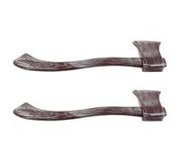 YARNOW 2pcs Pirate Axe Props Sturdy Plastic Simulation Fake Axes for Halloween Costume Cosplay Stage Performance Decoration Party Supplies
