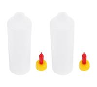 YARNOW 2pcs Plastic Milk Bottles for Feeding Goats and Small Animals 400ml Capacity Livestock Nursing Bottles with Small Animal Friendly Design, Easy to Carry for Professional Farms