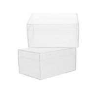 YARNOW 2pcs Plastic Poker Cards Organizing Box with Lid Small Card Storage Case for Easy Carrying and Display Unique Bright Design