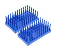 YARNOW 2pcs Plastic Test Tube Drying Rack with 66 Pillars, Large Capacity and Elevated Base, Universal Compatibility for Glass Test Tubes, for Chemistry Laboratory and School Classroom