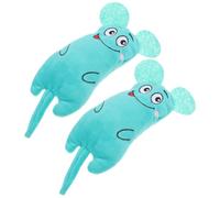 YARNOW 2pcs Plush Catnip Cat Chewing for Kittens, Interactive Green Plush for Solitary Play, Helps Chewing and Changes Bad Biting Behaviour, Multifunctional Cat Teeth Grinding Plaything