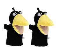 YARNOW 2pcs Plush Crow Puppet for Interactive Hand Puppets for Storytelling and Role Playing for Showers and Educational Fun