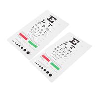 YARNOW 2pcs Portable Pvc Eye Test Chart Double Sided Waterproof Vision Testing Chart for Eye Exams in Community Clinics and Classroom Use with No Color Fading