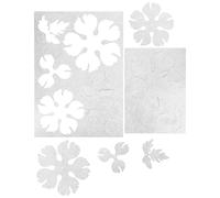 YARNOW 2pcs Pre-Cut Heat Shrink Plastic Sheets Semi-Transparent Peony Floral Design for DIY Hairpins Earrings Craft Projects Beginner-Friendly Shrinky Art