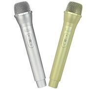 YARNOW 2Pcs Pretend Play Microphone Realistic Simulation Microphone Props for Speech Practice and Performance for Outdoor Fun and Karaoke Activities