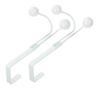 YARNOW 2pcs Punch-Free Hook Door Hanger Over-the-Door Iron Plastic Double Headed Space Saving Hooks for Hats Purses Home Decor Random Color