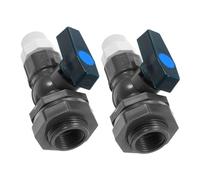 YARNOW 2pcs PVC Rain Barrel Spigot Valve Connector Kit with Downspout Diverter for Outdoor Water Tank Garden Hose Fitting for Rainwater Collection and Irrigation