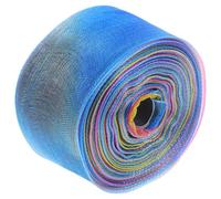 YARNOW 2pcs Rainbow Sheer Chiffon Organza Ribbon Made of Soft Polyester with Unique Design and Vibrant Colours for Present Wrapping and Other Occasions