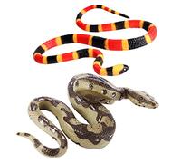 YARNOW 2Pcs Realistic Simulation Snake Scary Plastic Snake Models for Educational Halloween Props Haunted House Decorations Fake Figures for Fun Learning