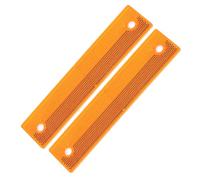YARNOW 2pcs Rectangular Highway Markers Guardrail Reflective Safety Sign Yellow Acrylic High Visibility Performance for Nighttime Driving on Highways