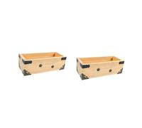 YARNOW 2pcs Rectangular Planter Box Windowsill Flower Pot Decorative Rustic Box for Wedding Bouquets and Indoor Plants
