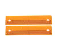 YARNOW 2pcs Reflective Road Marker Guardrail Reflector Rectangular Yellow Acrylic High-brightness Material Reusable Easy Installation for Nighttime Driving Traffic Safety