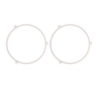 YARNOW 2pcs Replacement Microwave Turntable Ring with Plastic Rotating Roller Support 18.9cm Diameter for Microwave Oven Tray Base Holder