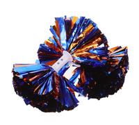 YARNOW 2pcs Reusable Cheerleader Pom Poms Plastic Sparkle Accessory | Metallic Team Spirit Effect, Visual and Tactile Stimulation, for Cheering Competitions and Choreography