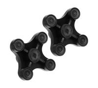YARNOW 2pcs Rubber Replacement Walking Stick Base Nonslip 4 Prong Self Standing Quad Cane Tips for Seniors, Stable Soft Rubber Foot Pads for Walking Cane Accessories