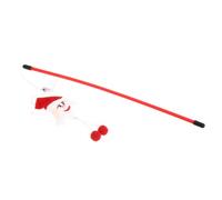 YARNOW 2pcs Santa Cat Teaser with Bell, Interactive Kitten Training Stick | Red PP Construction, Indoor Play Accessory, Attracts Cats, Burns Energy, Supports Owner Interaction and Cat Tree Training