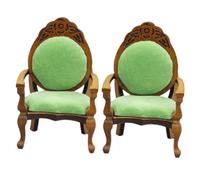 YARNOW 2pcs Scale Wooden Mini Chair for Dollhouse Decoration Childrens