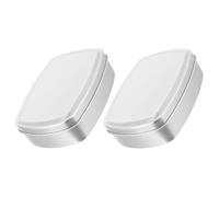 YARNOW 2pcs Silver Aluminium Travel Soap Case 150ml Reusable Compact Box