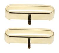 YARNOW 2pcs Single Coil Guitar Pickup Covers Brass Shield Open Top Metal Protector for Electric Guitar Pickup Lid Rings