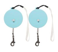 YARNOW 2pcs Small Animal Retractable Leash for Teacup Dogs and Puppies, Portable Plastic and Nylon Training Leash with One Hand Brake for Outdoor Adventure and Vacations