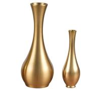 YARNOW 2pcs Small Vase Hydroponics Planter Vintage Small Vase Brass Smooth Will Not Easily Deform Elegant Minimalist for Garden and Windowsill Decor