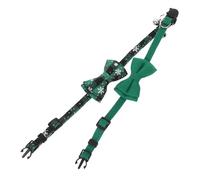 YARNOW 2pcs Soft Breakaway Cat Collars with Bells and Removable Bow Ties for Kittens Small Pet Collars Comfortable Fabric for Parties and Daily Wear