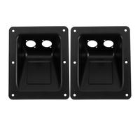 YARNOW 2pcs Stage Speaker Cable Back Plate - Metal Speaker Junction Boxes with Wire Entry Guard for Concert Audio Equipment Cable Management