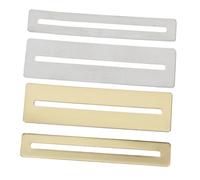 YARNOW 2pcs Stainless Steel Guitar Fretboard Protectors with Slot Wide and Narrow Golden Fingerboard Guards for Safe Fret Filing and Polishing