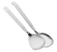 YARNOW 2pcs Stainless Steel Serving Spoons Large Buffet Kitchen Spoons with Smooth Surface Long Handle for Home and Buffet Use
