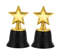 YARNOW 2pcs Star Trophy Awards Durable Plastic Trophies for Sports Events Classroom Rewards Kindergarten Graduation Party Favors Elegant Design for Celebrating Winners