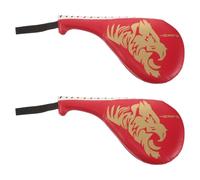 YARNOW 2pcs Taekwondo Training Kick Pad: Martial Arts Sparring Pad - Speed Training Kickboxing Paddle - Boxing and Karate Practice Target for Gym Use (Red)