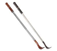 YARNOW 2pcs Telescopic Wooden Back Scratchers with Metal Handles Portable Extendable Body Scratchers for Adults Simulated Finger Touch Claw Design for Precise Itch Relief at Home Office