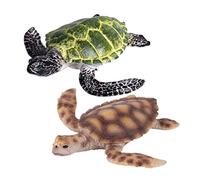 YARNOW 2pcs Tortoise Model Realistic Ocean Animal Figures for Large Small for Educational Play and Sea Animal Decor